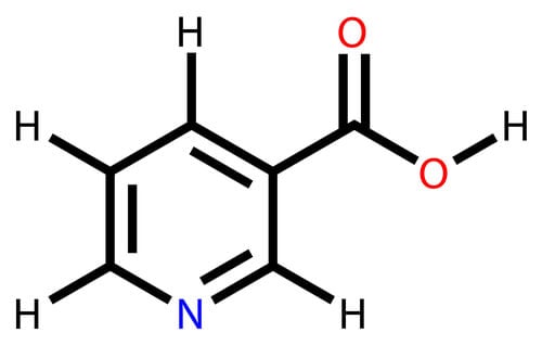 The structural formula of niacin